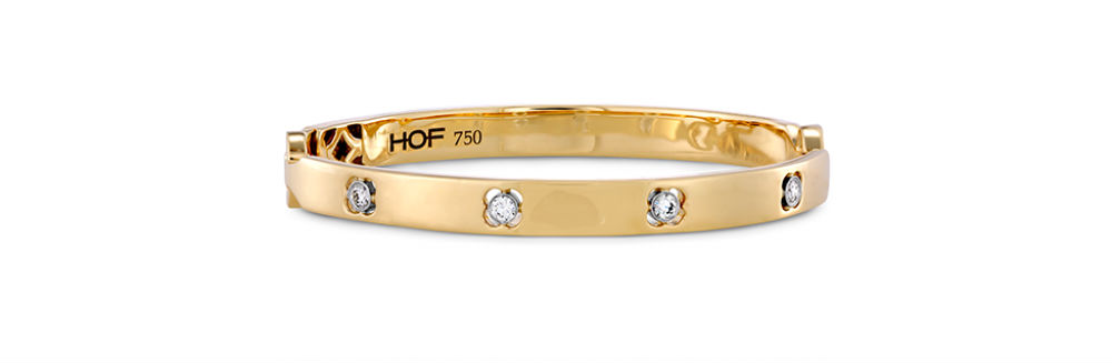 Hearts on Fire Yellow Gold Bangle