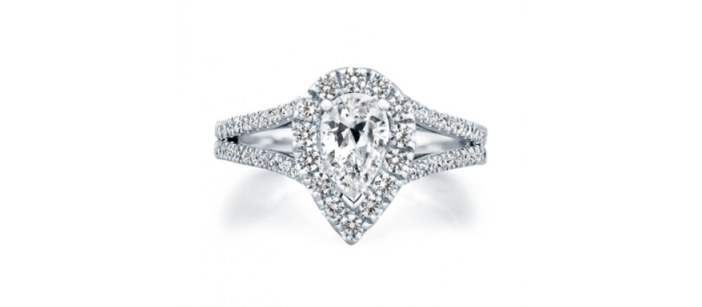 Halo engagement rings at Rogers Jewelry Co.