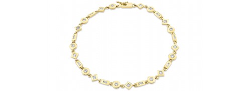 A stunning and distinctive bezel set bracelet from Michael M, available at Rogers Jewelry Co.