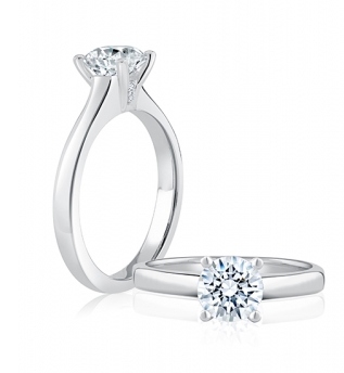 A Fire & Ice platinum solitaire ring