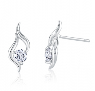 Fire & Ice Platinum and Diamond Earrings
