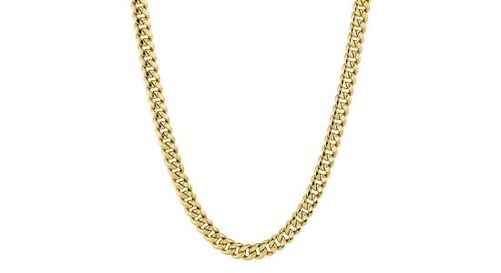 A yellow gold chain necklace, available at Rogers Jewelry Co.