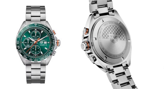Two alternative views of the same TAG Heuer watch, available at Rogers Jewelry Co.