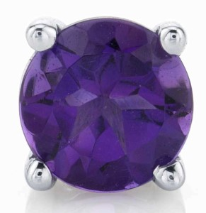 Amethyst stud earring by Rogers Jewelry Co.