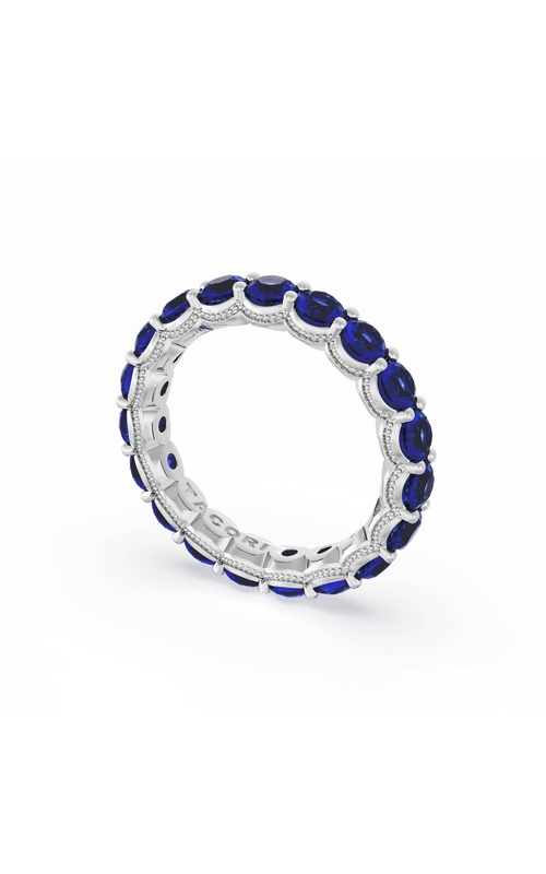 A TACORI eternity wedding band and an A.JAFFE plain white gold wedding band.