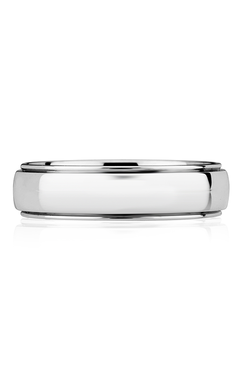 A TACORI eternity wedding band and an A.JAFFE plain white gold wedding band.