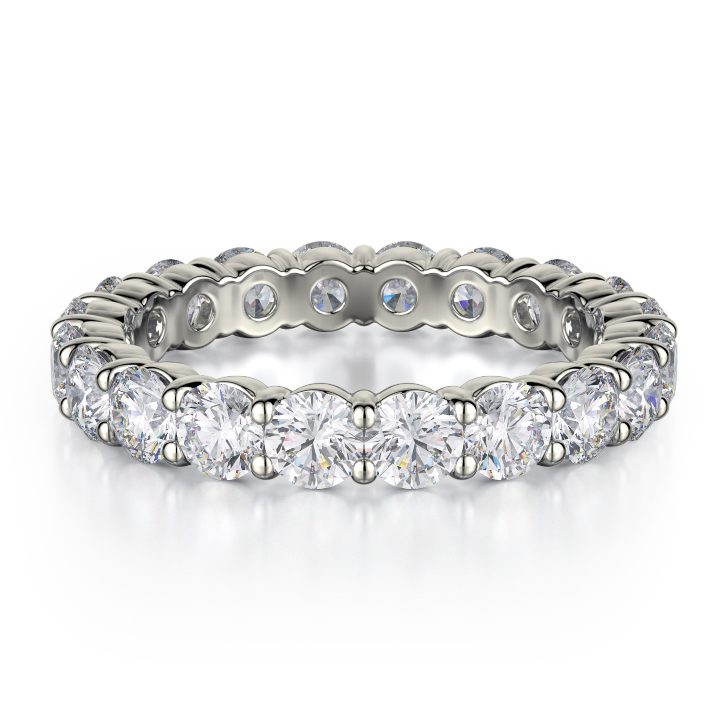 A diamond white gold eternity ring