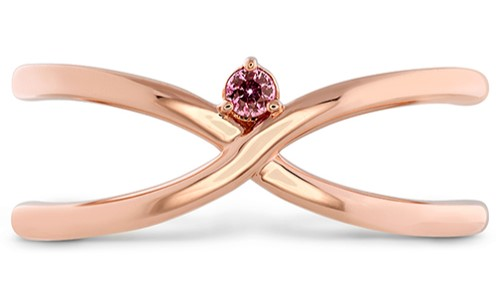 Pink Sapphire Wedding Band in Rose Gold from Hearts on Fire