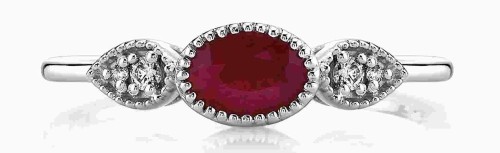 colorful red gemstone engagement ring from the rogers collection