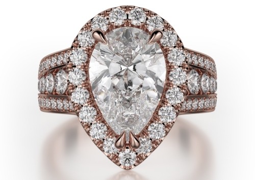 elongated center stone diamond ring from michael m