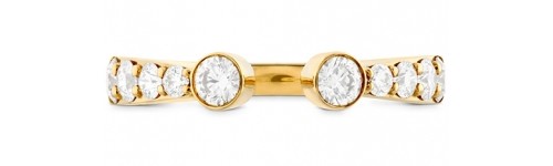 hearts on fire bezel set engagement ring