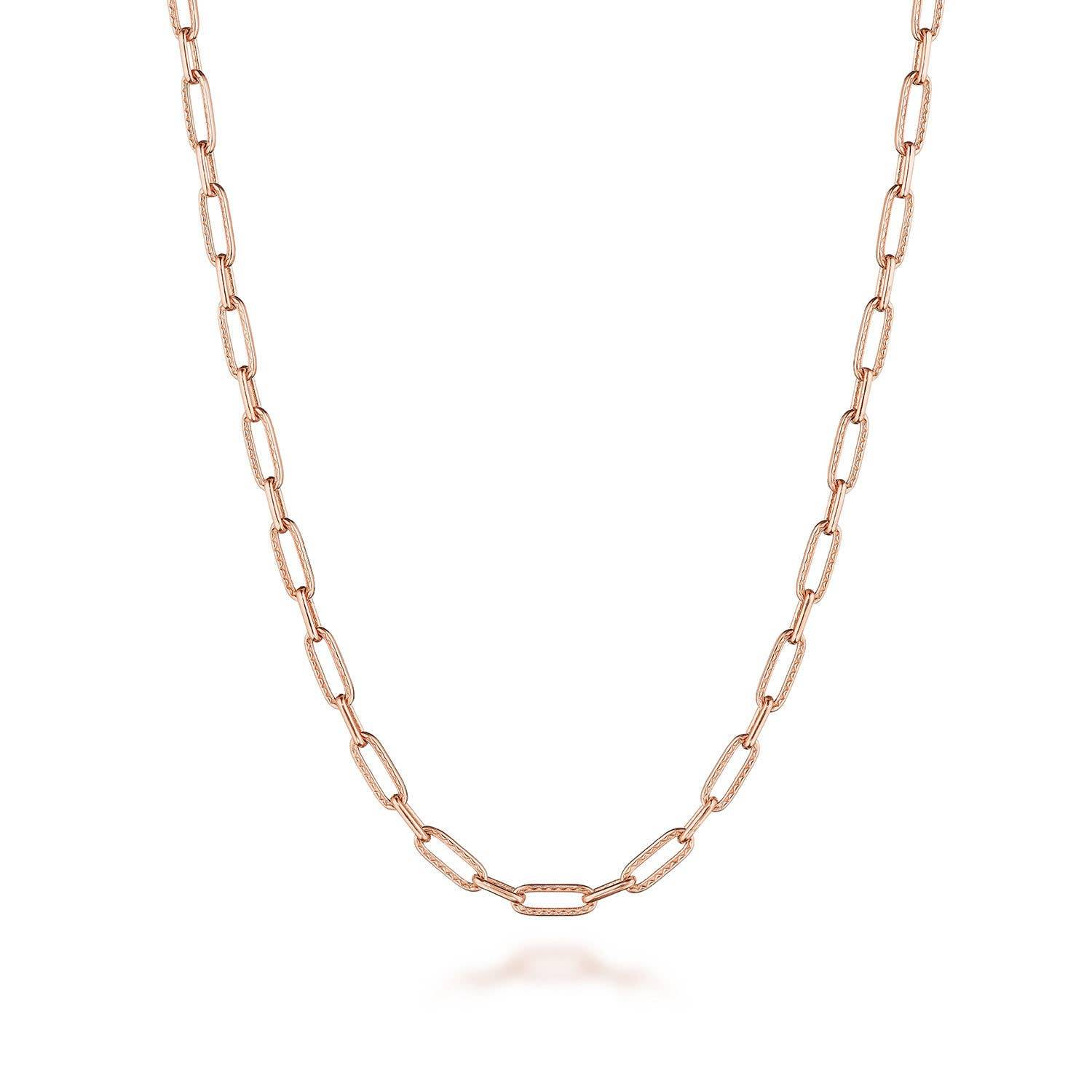 A rose gold TACORI chain necklace.