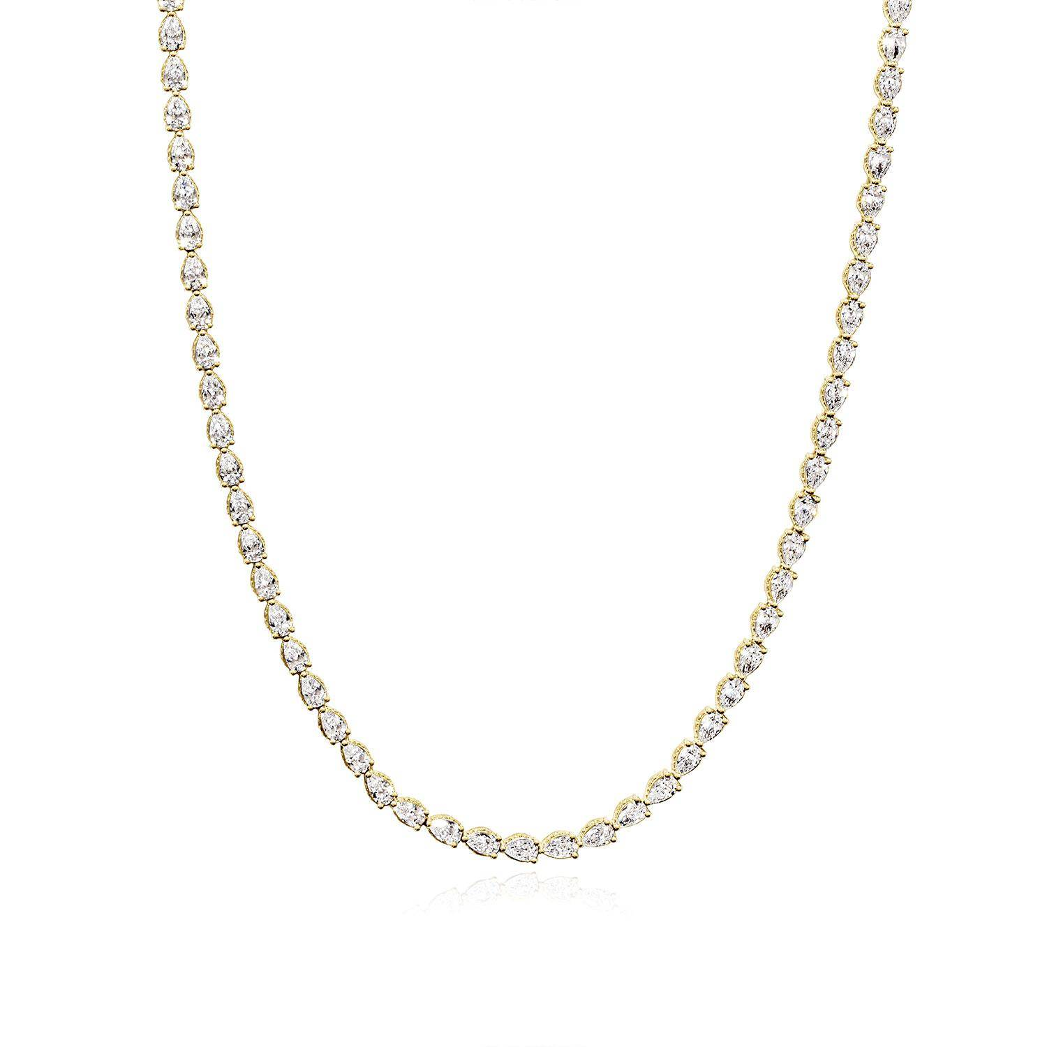 A yellow gold TACORI diamond necklace.