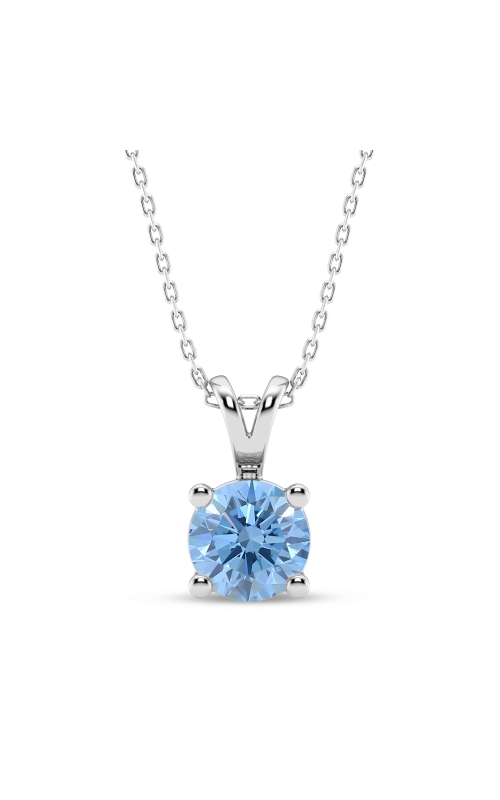 Lab Grown Blue Diamond 1.50ct Round Solitaire Pendant 06-LG1046-912